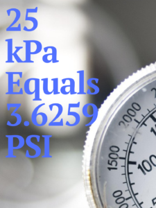25 kPa to PSI